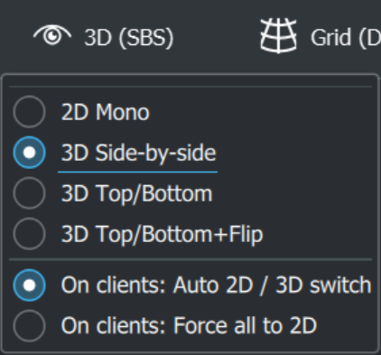 Stereoscopic Mode Control