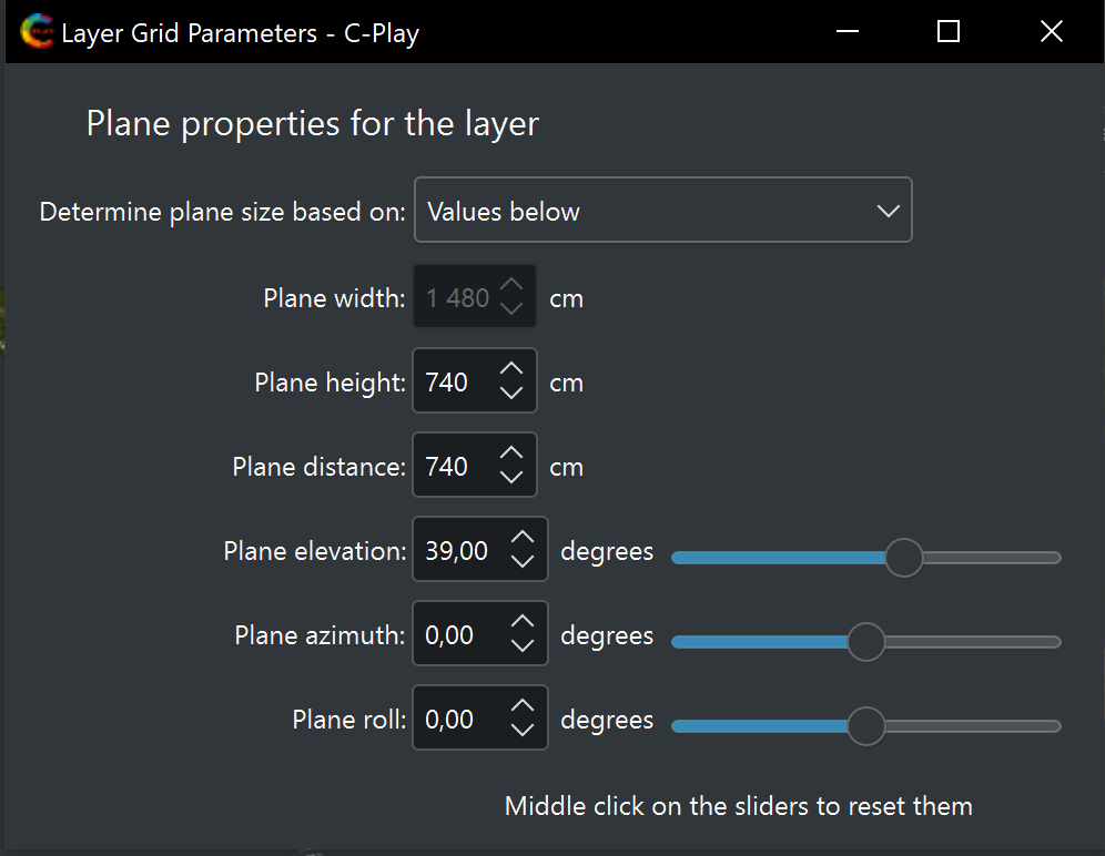 Layer View Grid Parameters